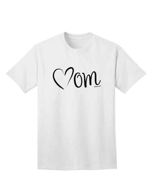 Stylish Adult T-Shirt with Brushed Heart Design for Mothers by TooLoud-Mens T-shirts-TooLoud-White-Small-Davson Sales