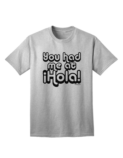 Stylish Adult T-Shirt with Captivating Design - You Had Me at Hola by TooLoud-Mens T-shirts-TooLoud-AshGray-Small-Davson Sales