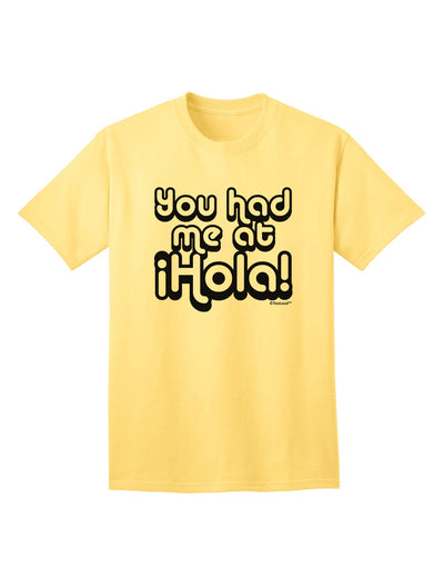 Stylish Adult T-Shirt with Captivating Design - You Had Me at Hola by TooLoud-Mens T-shirts-TooLoud-Yellow-Small-Davson Sales