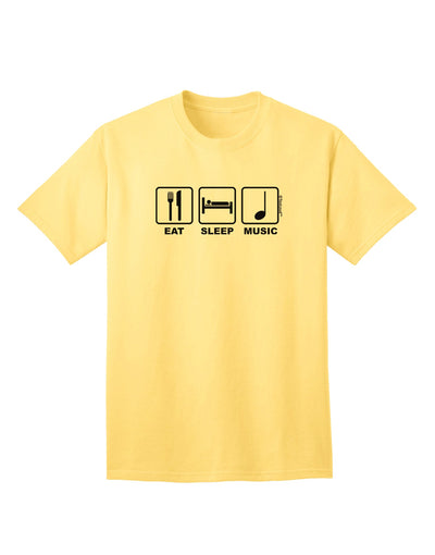 Stylish Adult T-Shirt with Eat Sleep Music Design by TooLoud-Mens T-shirts-TooLoud-Yellow-Small-Davson Sales