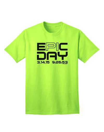 Stylish Adult T-Shirt with Epic Pi Day Text Design by TooLoud-Mens T-shirts-TooLoud-Neon-Green-Small-Davson Sales