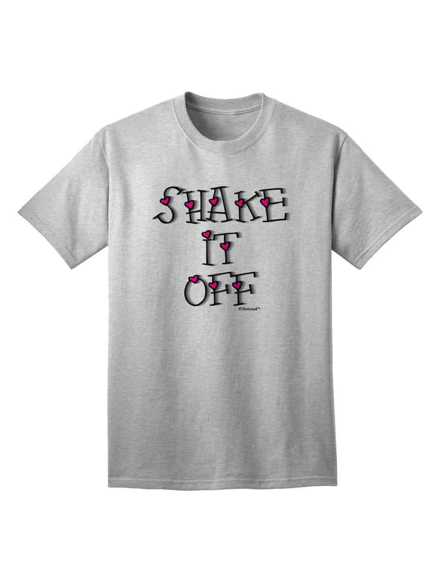 Stylish Adult T-Shirt with Heart Design - Shake It Off Text by TooLoud-Mens T-shirts-TooLoud-White-Small-Davson Sales