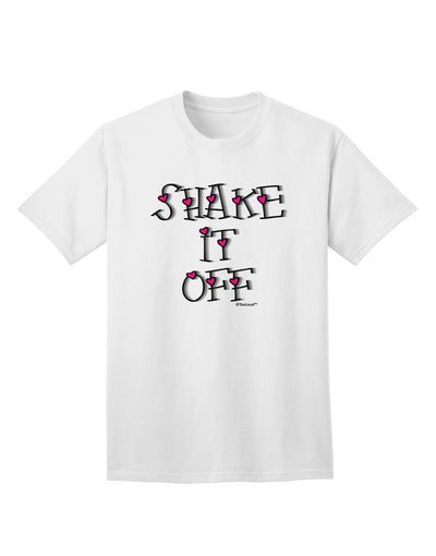 Stylish Adult T-Shirt with Heart Design - Shake It Off Text by TooLoud-Mens T-shirts-TooLoud-White-Small-Davson Sales