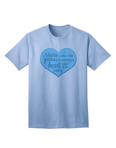 Stylish Adult T-Shirt with Heartwarming 'Adoption is When' Mom and Son Quote - A Must-Have for Every Fashionable Shopper-Mens T-shirts-TooLoud-Light-Blue-Small-Davson Sales