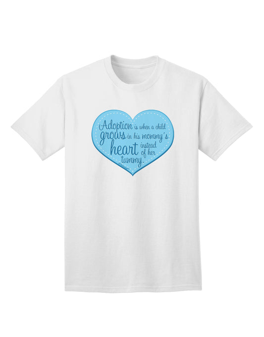 Stylish Adult T-Shirt with Heartwarming 'Adoption is When' Mom and Son Quote - A Must-Have for Every Fashionable Shopper-Mens T-shirts-TooLoud-White-Small-Davson Sales