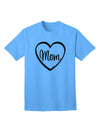 Stylish Adult T-Shirt with Mom Heart Design by TooLoud-Mens T-shirts-TooLoud-Aquatic-Blue-Small-Davson Sales