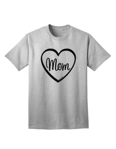 Stylish Adult T-Shirt with Mom Heart Design by TooLoud-Mens T-shirts-TooLoud-AshGray-Small-Davson Sales