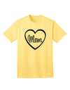 Stylish Adult T-Shirt with Mom Heart Design by TooLoud-Mens T-shirts-TooLoud-Yellow-Small-Davson Sales