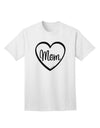 Stylish Adult T-Shirt with Mom Heart Design by TooLoud-Mens T-shirts-TooLoud-White-Small-Davson Sales