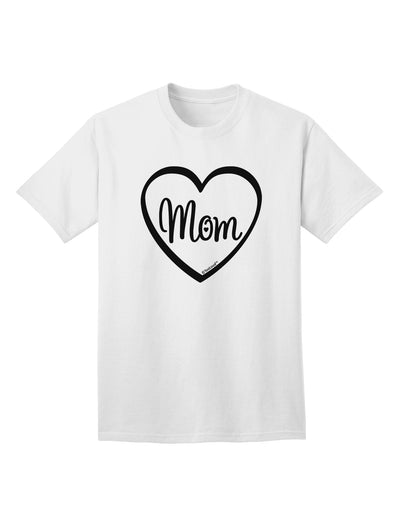 Stylish Adult T-Shirt with Mom Heart Design by TooLoud-Mens T-shirts-TooLoud-White-Small-Davson Sales