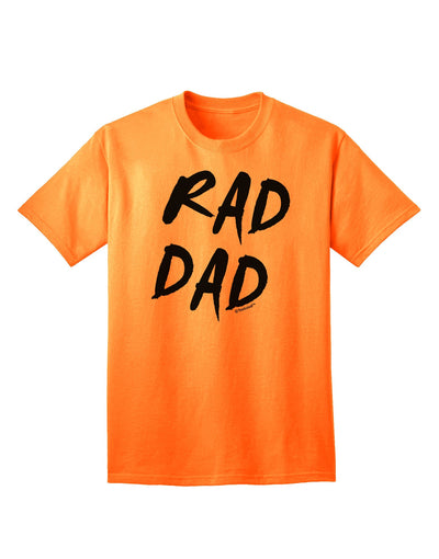 Stylish Adult T-Shirt with Rad Dad Design-Mens T-shirts-TooLoud-Neon-Orange-Small-Davson Sales