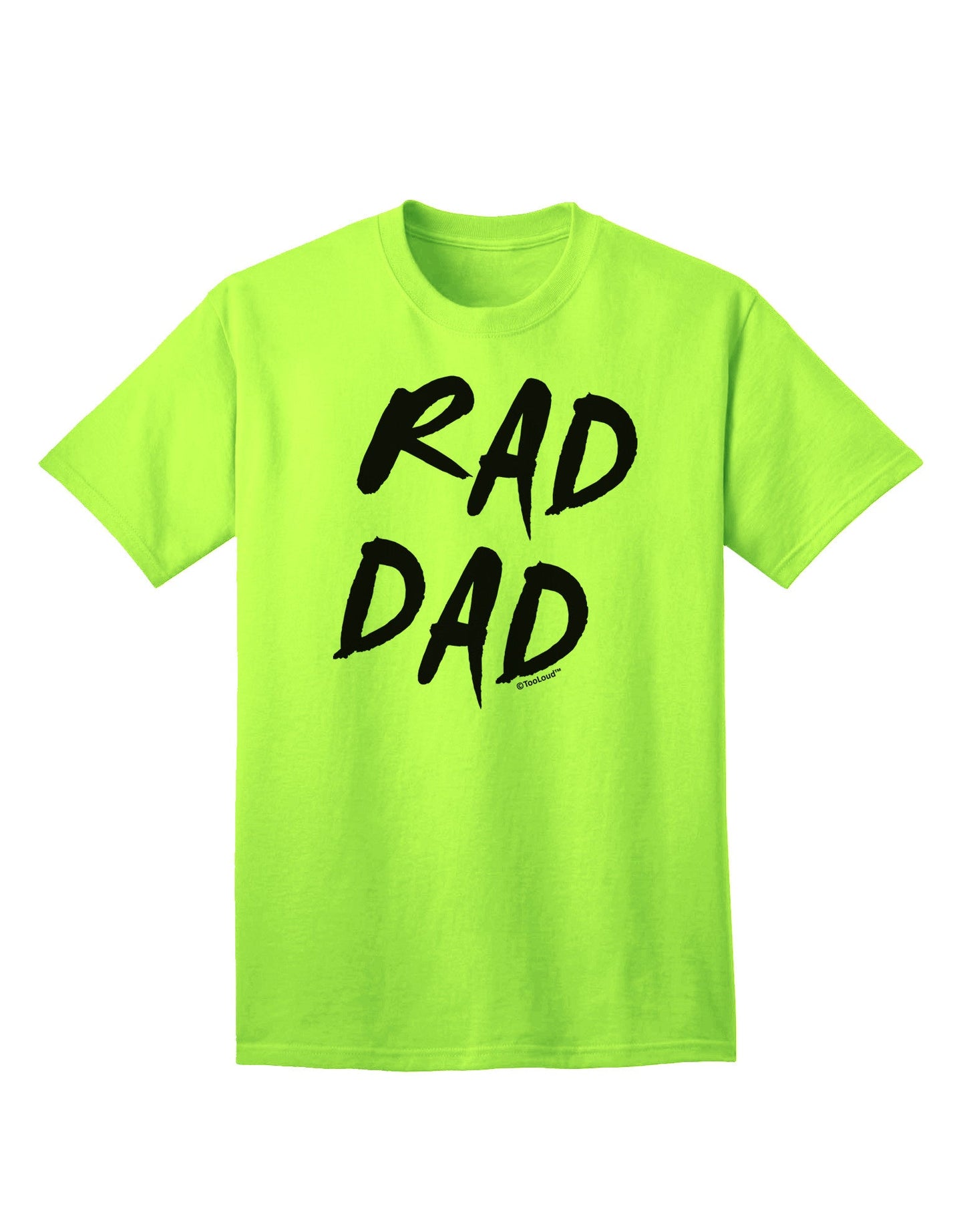 Stylish Adult T-Shirt with Rad Dad Design-Mens T-shirts-TooLoud-Neon-Green-Small-Davson Sales