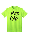 Stylish Adult T-Shirt with Rad Dad Design-Mens T-shirts-TooLoud-Neon-Green-Small-Davson Sales