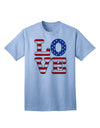 Stylish American Love Design Adult T-Shirt by TooLoud-Mens T-shirts-TooLoud-Light-Blue-Small-Davson Sales