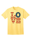 Stylish American Love Design Adult T-Shirt by TooLoud-Mens T-shirts-TooLoud-Yellow-Small-Davson Sales