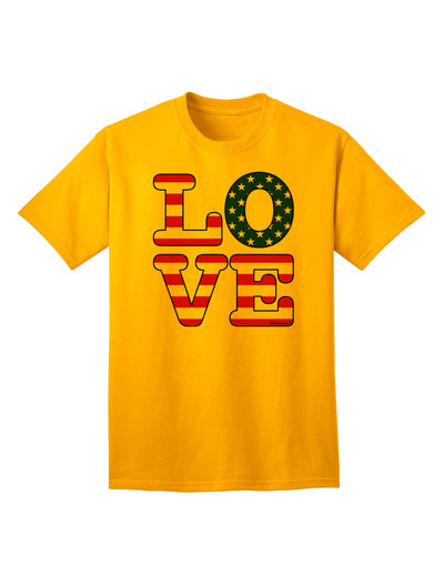 Stylish American Love Design Adult T-Shirt by TooLoud-Mens T-shirts-TooLoud-Gold-Small-Davson Sales