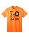 Stylish American Love Design Adult T-Shirt by TooLoud-Mens T-shirts-TooLoud-Neon-Orange-Small-Davson Sales