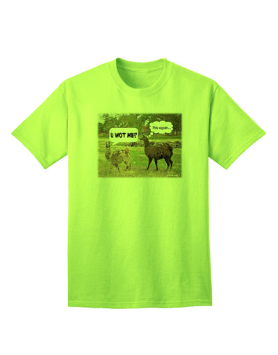 Stylish Angry Standing Llamas Adult T-Shirt by TooLoud-Mens T-shirts-TooLoud-Neon-Green-Small-Davson Sales