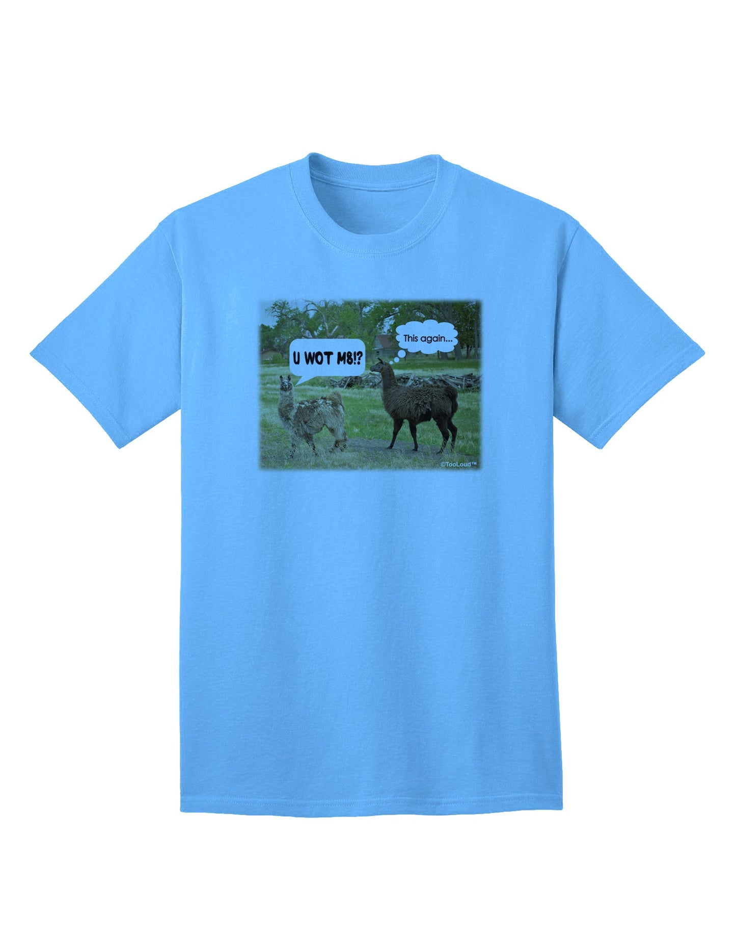 Stylish Angry Standing Llamas Adult T-Shirt by TooLoud-Mens T-shirts-TooLoud-Aquatic-Blue-Small-Davson Sales