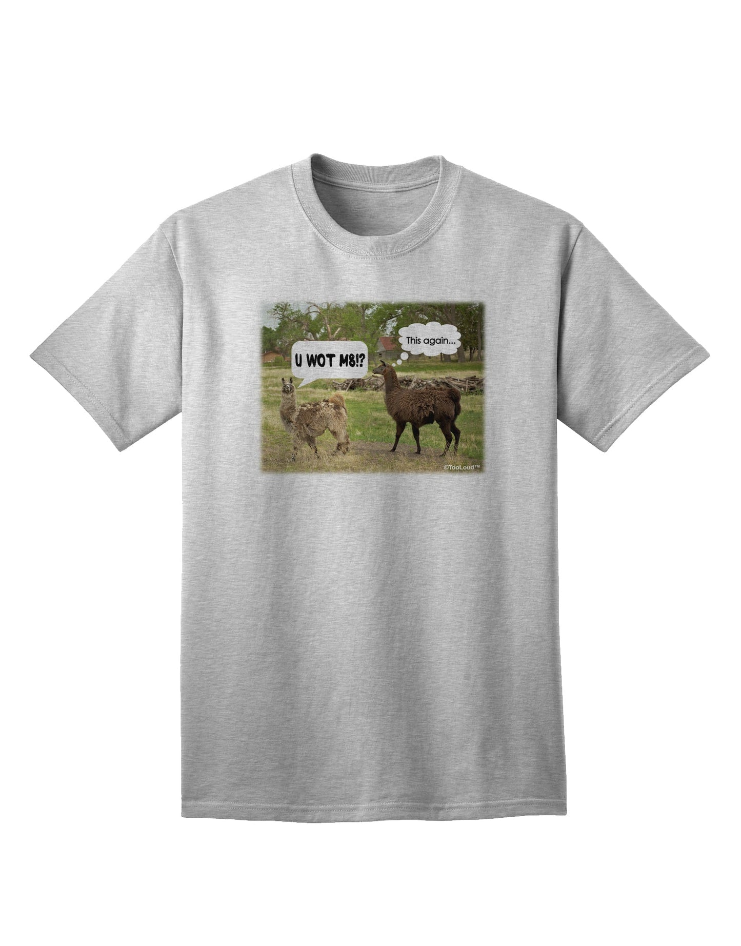 Stylish Angry Standing Llamas Adult T-Shirt by TooLoud-Mens T-shirts-TooLoud-AshGray-Small-Davson Sales