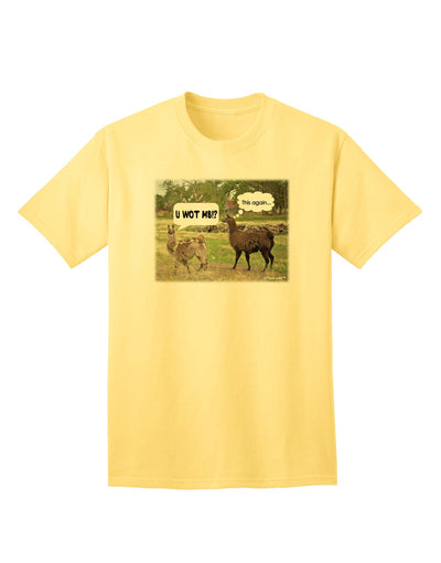 Stylish Angry Standing Llamas Adult T-Shirt by TooLoud-Mens T-shirts-TooLoud-Yellow-Small-Davson Sales