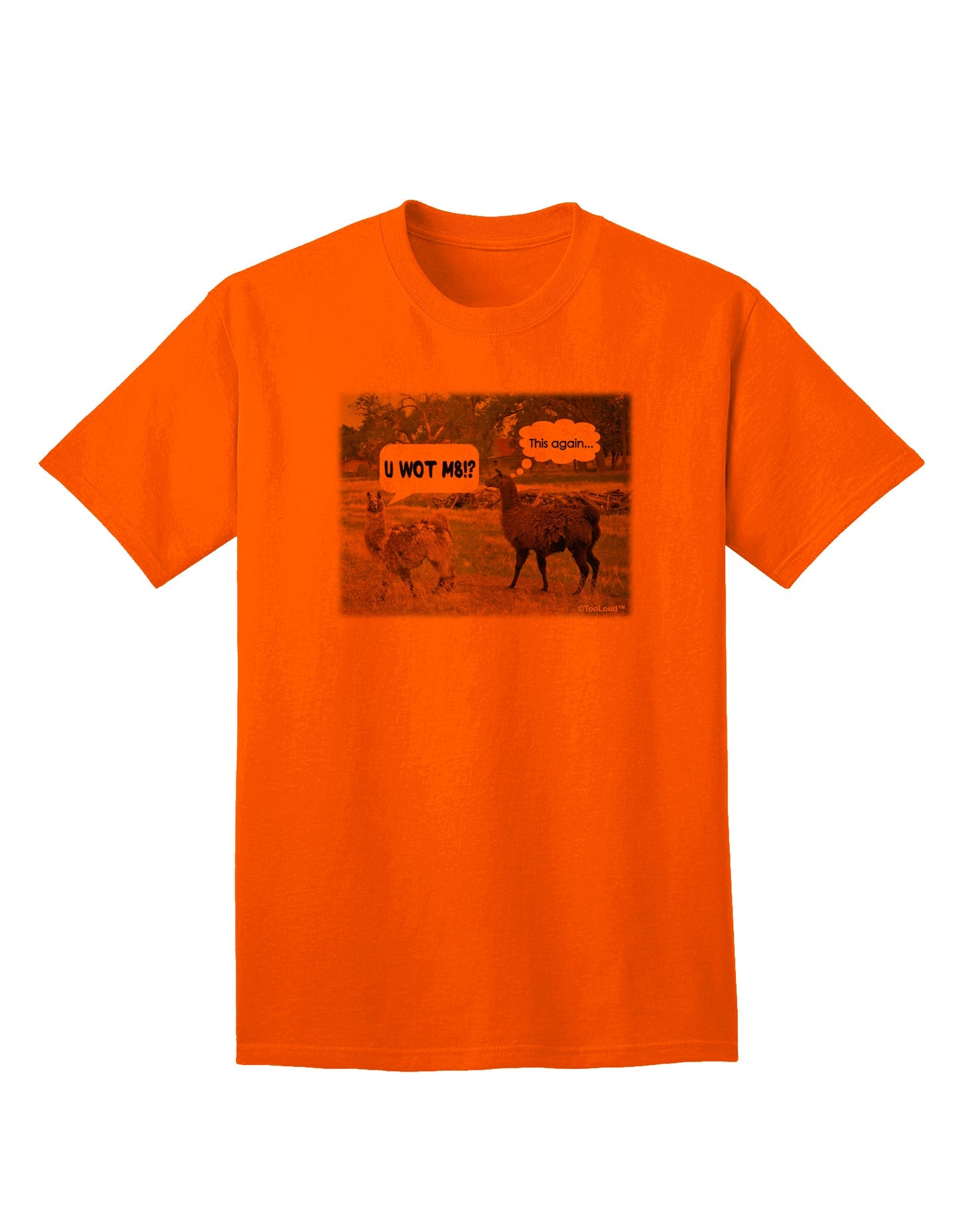 Stylish Angry Standing Llamas Adult T-Shirt by TooLoud-Mens T-shirts-TooLoud-Orange-Small-Davson Sales