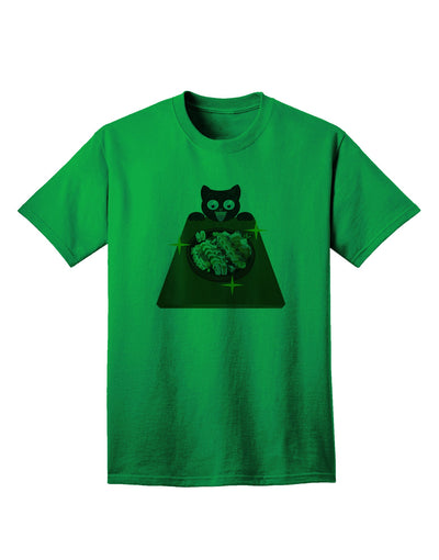 Stylish Anime Cat Sushi Lover Adult T-Shirt by TooLoud-Mens T-shirts-TooLoud-Kelly-Green-Small-Davson Sales