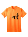 Stylish Bay Bridge Cutout Design Adult T-Shirt by TooLoud for Fashion Enthusiasts-Mens T-shirts-TooLoud-Neon-Orange-Small-Davson Sales