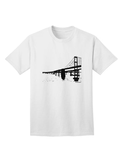 Stylish Bay Bridge Cutout Design Adult T-Shirt by TooLoud for Fashion Enthusiasts-Mens T-shirts-TooLoud-White-Small-Davson Sales