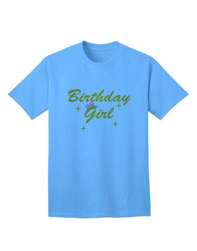 Stylish Birthday Girl Text Adult T-Shirt by TooLoud-Mens T-shirts-TooLoud-Aquatic-Blue-Small-Davson Sales