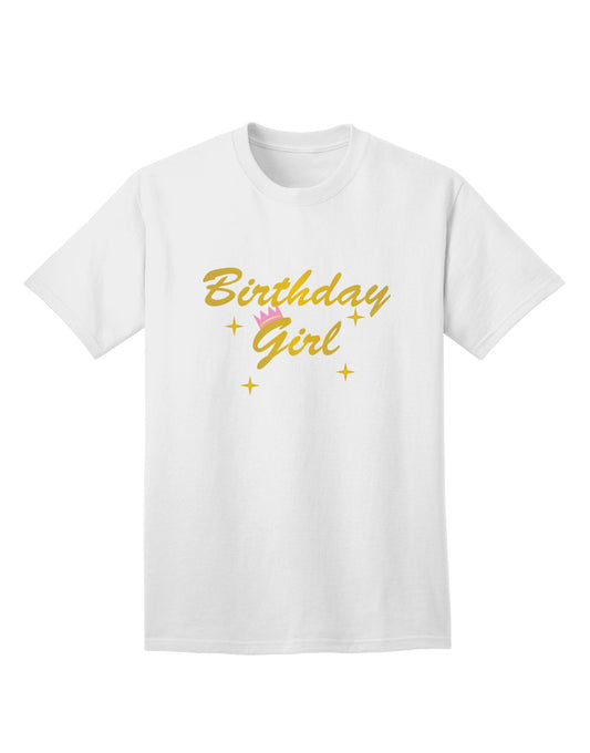 Stylish Birthday Girl Text Adult T-Shirt by TooLoud-Mens T-shirts-TooLoud-White-Small-Davson Sales