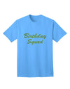 Stylish Birthday Squad Text Adult T-Shirt by TooLoud - Perfect for Celebrating Special Occasions-Mens T-shirts-TooLoud-Aquatic-Blue-Small-Davson Sales