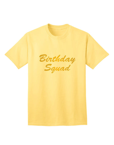 Stylish Birthday Squad Text Adult T-Shirt by TooLoud - Perfect for Celebrating Special Occasions-Mens T-shirts-TooLoud-Yellow-Small-Davson Sales