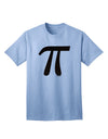 Stylish Black Adult T-Shirt featuring Pi Symbol Glitter by TooLoud-Mens T-shirts-TooLoud-Light-Blue-Small-Davson Sales