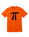 Stylish Black Adult T-Shirt featuring Pi Symbol Glitter by TooLoud-Mens T-shirts-TooLoud-Orange-Small-Davson Sales