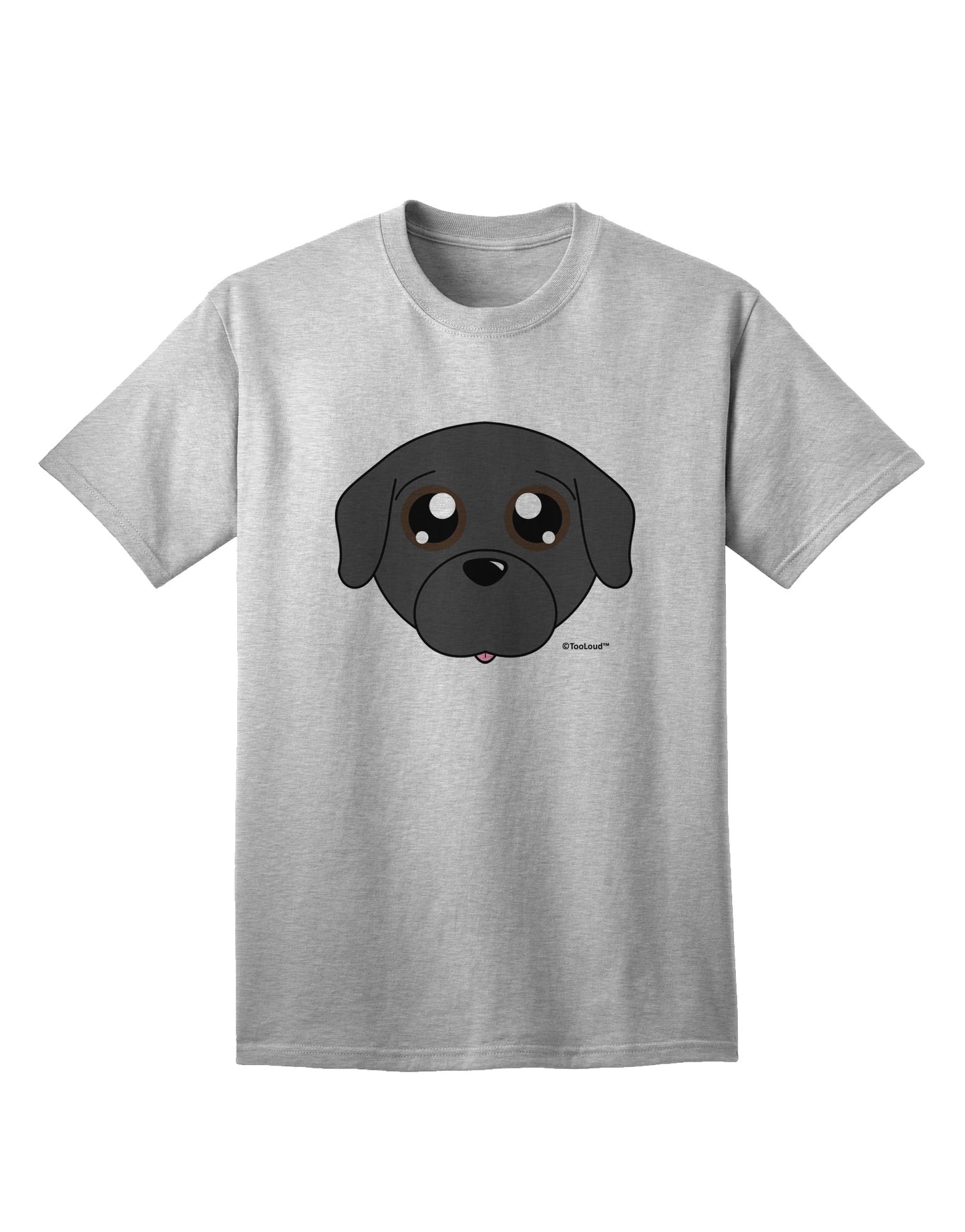 Stylish Black Adult T-Shirt featuring an Adorable Pug Dog by TooLoud-Mens T-shirts-TooLoud-AshGray-Small-Davson Sales