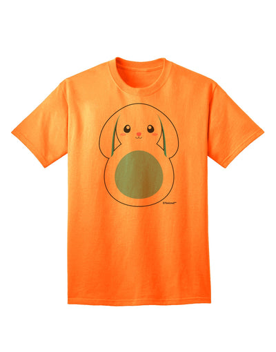 Stylish Blue Adult T-Shirt featuring Adorable Bunny with Floppy Ears by TooLoud-Mens T-shirts-TooLoud-Neon-Orange-Small-Davson Sales