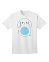 Stylish Blue Adult T-Shirt featuring Adorable Bunny with Floppy Ears by TooLoud-Mens T-shirts-TooLoud-White-Small-Davson Sales