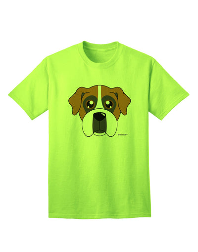 Stylish Boxer Dog Adult T-Shirt for Dog Lovers-Mens T-shirts-TooLoud-Neon-Green-Small-Davson Sales