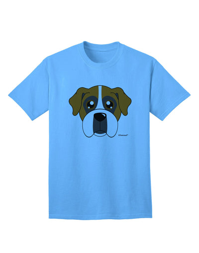 Stylish Boxer Dog Adult T-Shirt for Dog Lovers-Mens T-shirts-TooLoud-Aquatic-Blue-Small-Davson Sales