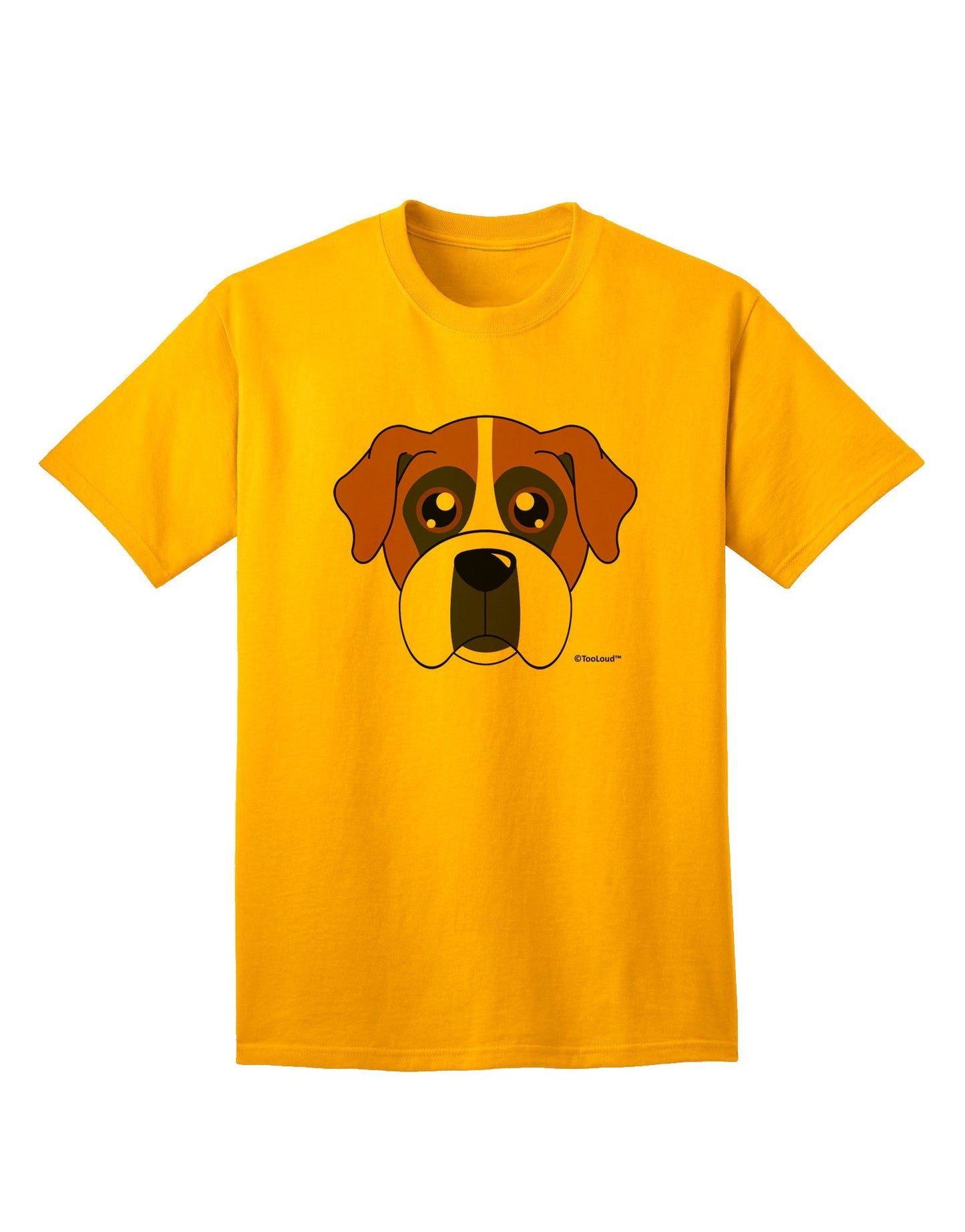 Stylish Boxer Dog Adult T-Shirt for Dog Lovers-Mens T-shirts-TooLoud-Gold-Small-Davson Sales