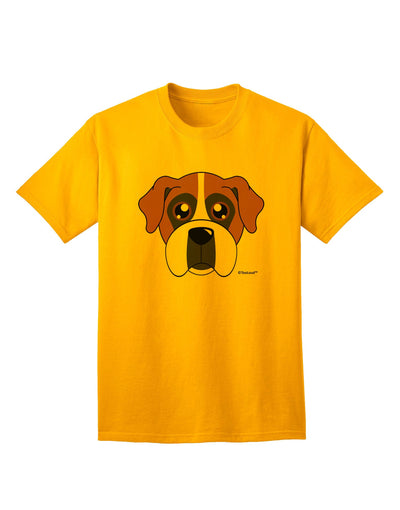 Stylish Boxer Dog Adult T-Shirt for Dog Lovers-Mens T-shirts-TooLoud-Gold-Small-Davson Sales