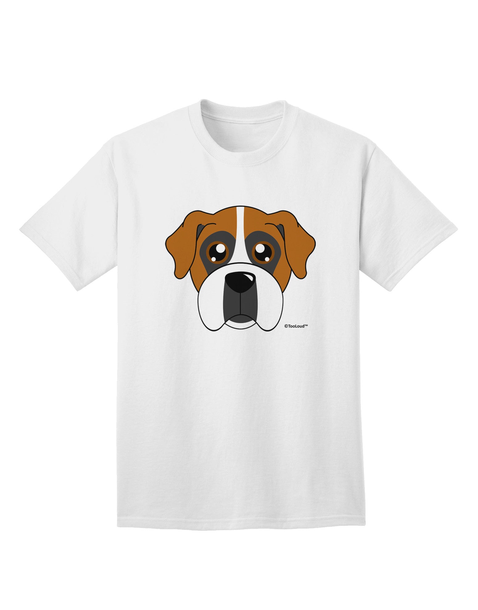 Stylish Boxer Dog Adult T-Shirt for Dog Lovers-Mens T-shirts-TooLoud-White-Small-Davson Sales