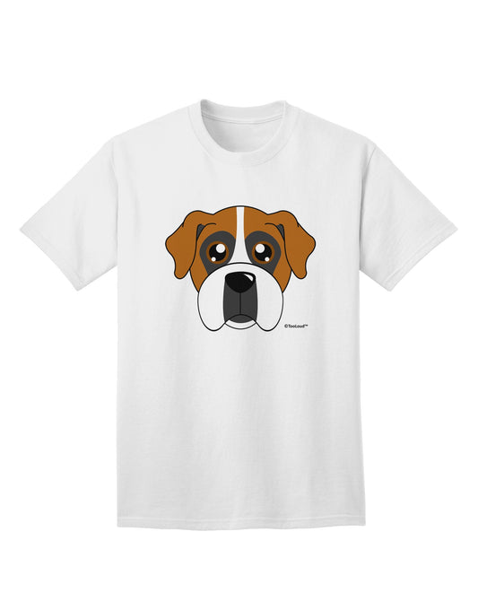 Stylish Boxer Dog Adult T-Shirt for Dog Lovers-Mens T-shirts-TooLoud-White-Small-Davson Sales