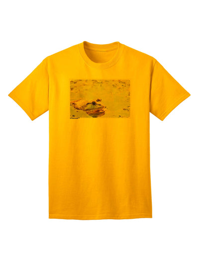 Stylish Bullfrog In Watercolor Adult T-Shirt Offered by TooLoud-Mens T-shirts-TooLoud-Gold-Small-Davson Sales