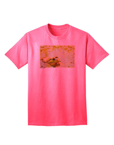 Stylish Bullfrog In Watercolor Adult T-Shirt Offered by TooLoud-Mens T-shirts-TooLoud-Neon-Pink-Small-Davson Sales