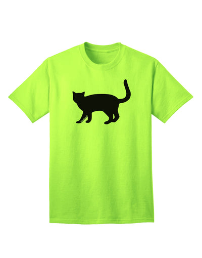 Stylish Cat Silhouette Adult T-Shirt by TooLoud for Fashion Enthusiasts-Mens T-shirts-TooLoud-Neon-Green-Small-Davson Sales