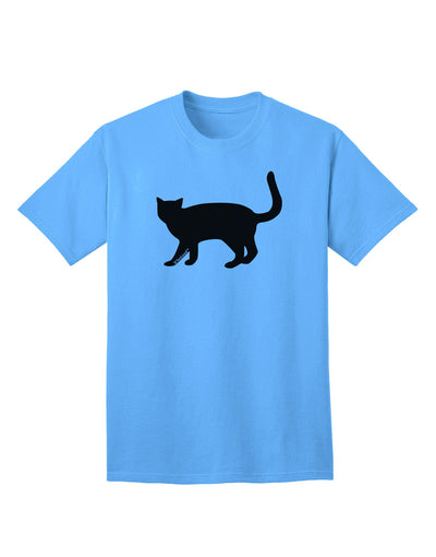 Stylish Cat Silhouette Adult T-Shirt by TooLoud for Fashion Enthusiasts-Mens T-shirts-TooLoud-Aquatic-Blue-Small-Davson Sales