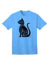 Stylish Cat Silhouette Adult T-Shirt for Cat Lovers by TooLoud-Mens T-shirts-TooLoud-Aquatic-Blue-Small-Davson Sales