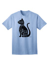 Stylish Cat Silhouette Adult T-Shirt for Cat Lovers by TooLoud-Mens T-shirts-TooLoud-Light-Blue-Small-Davson Sales